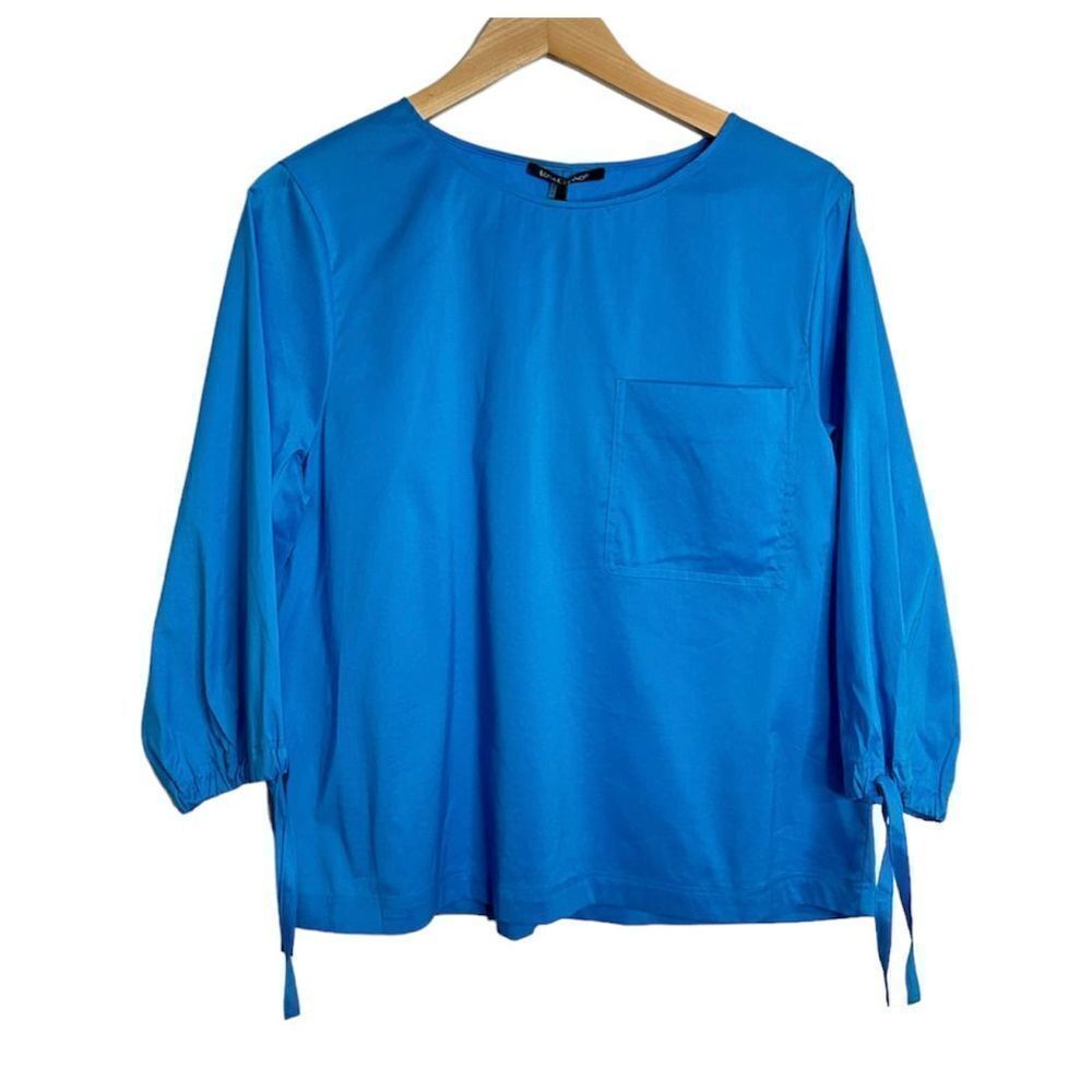 Luisa Cerano Blue 3/4 Sleeve Women’s Boatneck‎ Blouse Size 10
